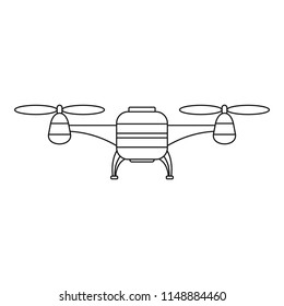 Toy drone icon. Outline toy drone vector icon for web design isolated on white background