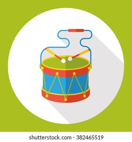toy drum flat icon