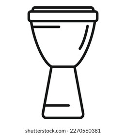 Toy drum icon outline vector. Music kit. Instrument percussion