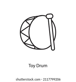 toy drum icon in vector. Logotype