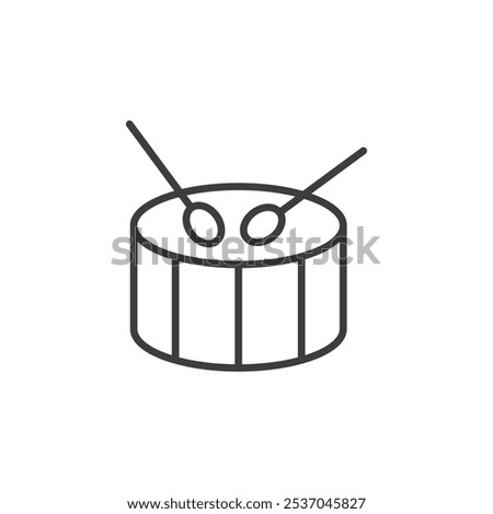 TOY DRUM stroke icon in black