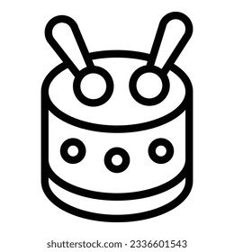 Toy drums icon outline vector. Drum instrument. Band music