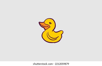 Toy Duck Hand Drawn Vector Design Illustration