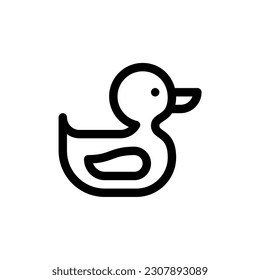 toy duck icon with black color