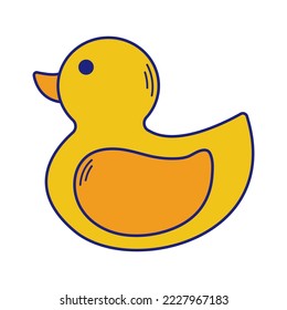 Toy Duck Icon Flat Design Vector