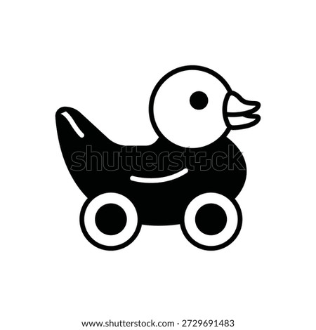 Toy Duck Rubber Bath Toy Fill Icon: Water Play