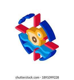 vector de icono de disparo del pato de juguete. signo de disparo de pato de juguete isométrico. ilustración de símbolo aislado de color