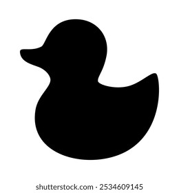 Toy Duck silhouette. Vector image