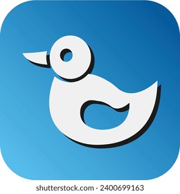 Toy Duck Vector Glyph Gradient Background Icon For Personal And Commercial Use.
