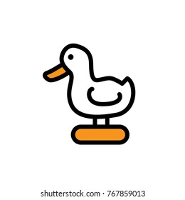 toy duck vector icon