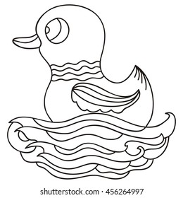 Toy duck. Vector illustration.