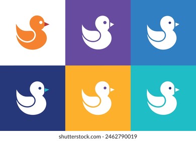 Toy Duck vector illustration with feathers