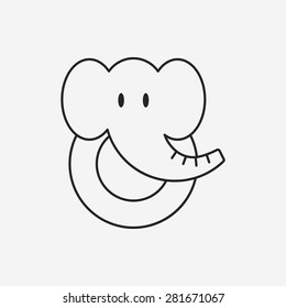 toy elephant icon