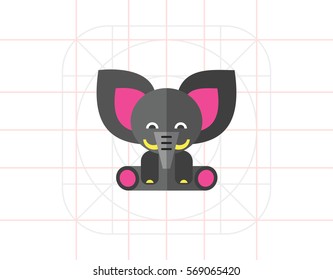 Toy elephant icon