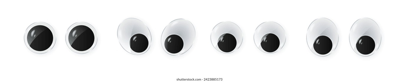 toy eyes cartoon safety wobbly flat style design vector