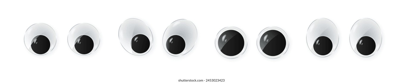 toy eyes cartoon safety wobbly flat style design vector