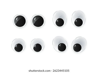 toy eyes cartoon safety wobbly flat style design vector