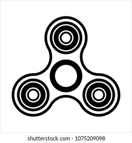 Icono Del Espectro De Fidget De Juguete, Girar A Lo Largo De Su Eje Ilustración De Arte Vector De Juguete