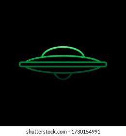 toy flying saucer line nolan icon. Simple thin line, outline vector of toys icons for ui and ux, website or mobile application