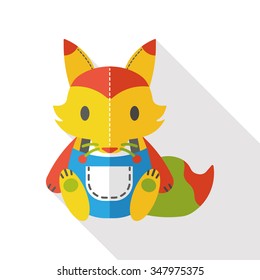 toy fox flat icon
