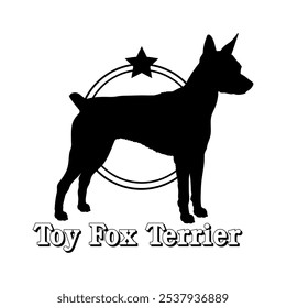 Toy Fox Terrier. dog silhouette,  dog, dog breeds, logo, vector, silhouette, logo design, animal, illustration, icon, sign, design, black,  symbol, pet