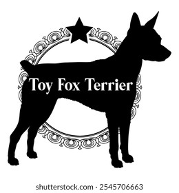 Toy Fox Terrier dog silhouette, dog, dog breeds,  vector, silhouette, logo design, animal, illustration, icon, sign, black, pet