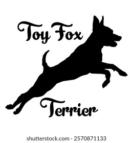 Toy Fox Terrier dog silhouette, dog breeds, logo, vector, silhouette,  animal, illustration, icon, sign, design, black, symbol, pet, love
