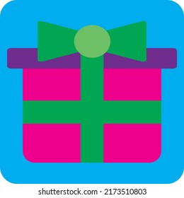 Toy gift, illustration, vector on a white background.