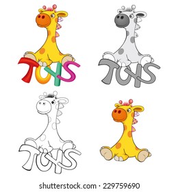 Toy giraffe. Logo for your shop, for your brochures, banners and presentations 