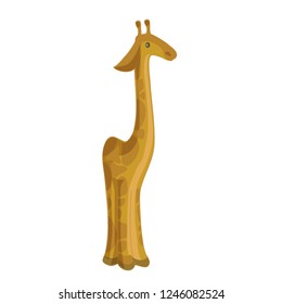 Toy Giraffe vector illustration. Funny character isolated on white background