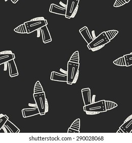 toy gun doodle seamless pattern background
