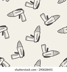 toy gun doodle seamless pattern background