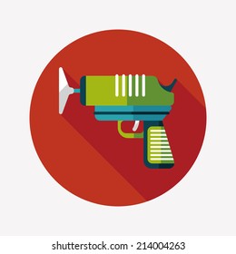 toy gun flat icon with long shadow,eps10