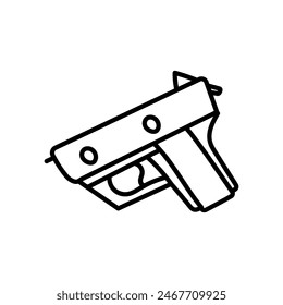 Pistola de juguete Icono aislado, Ilustración vectorial