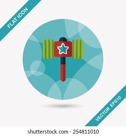 toy hammer flat icon with long shadow,eps10
