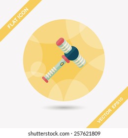 toy hammer flat icon with long shadow,eps10