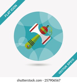 toy hammer flat icon with long shadow,eps10