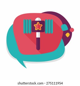 toy hammer flat icon with long shadow,eps10