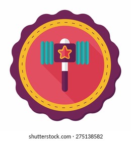 toy hammer flat icon with long shadow,eps10