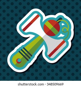 toy hammer flat icon with long shadow,eps10