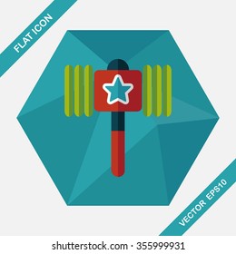 toy hammer flat icon with long shadow,eps10