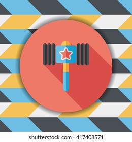 toy hammer flat icon with long shadow,eps10