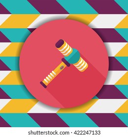 toy hammer flat icon with long shadow,eps10