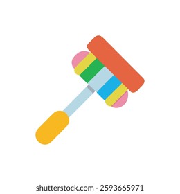 A toy hammer icon representing building and play for kids.