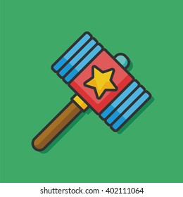 toy hammer vector icon