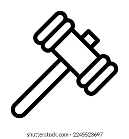 Toy Hammer Vector Line Icon Design