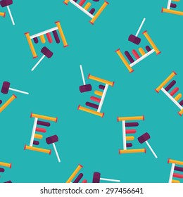 toy hammer workshop flat icon,eps10 seamless pattern background