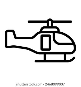 Toy Helicopter Vector Line Icon Design