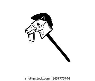 toy horse doodle hand drawing vector