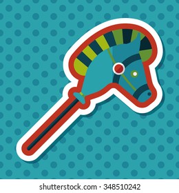 toy horse flat icon with long shadow,eps10
